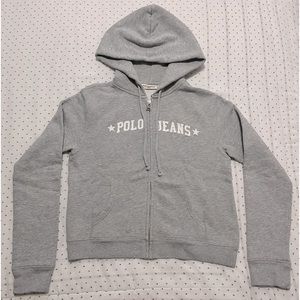 Vintage Y2K Polo Jeans by Ralph Lauren Full
Zip Up Hoodie - Gray